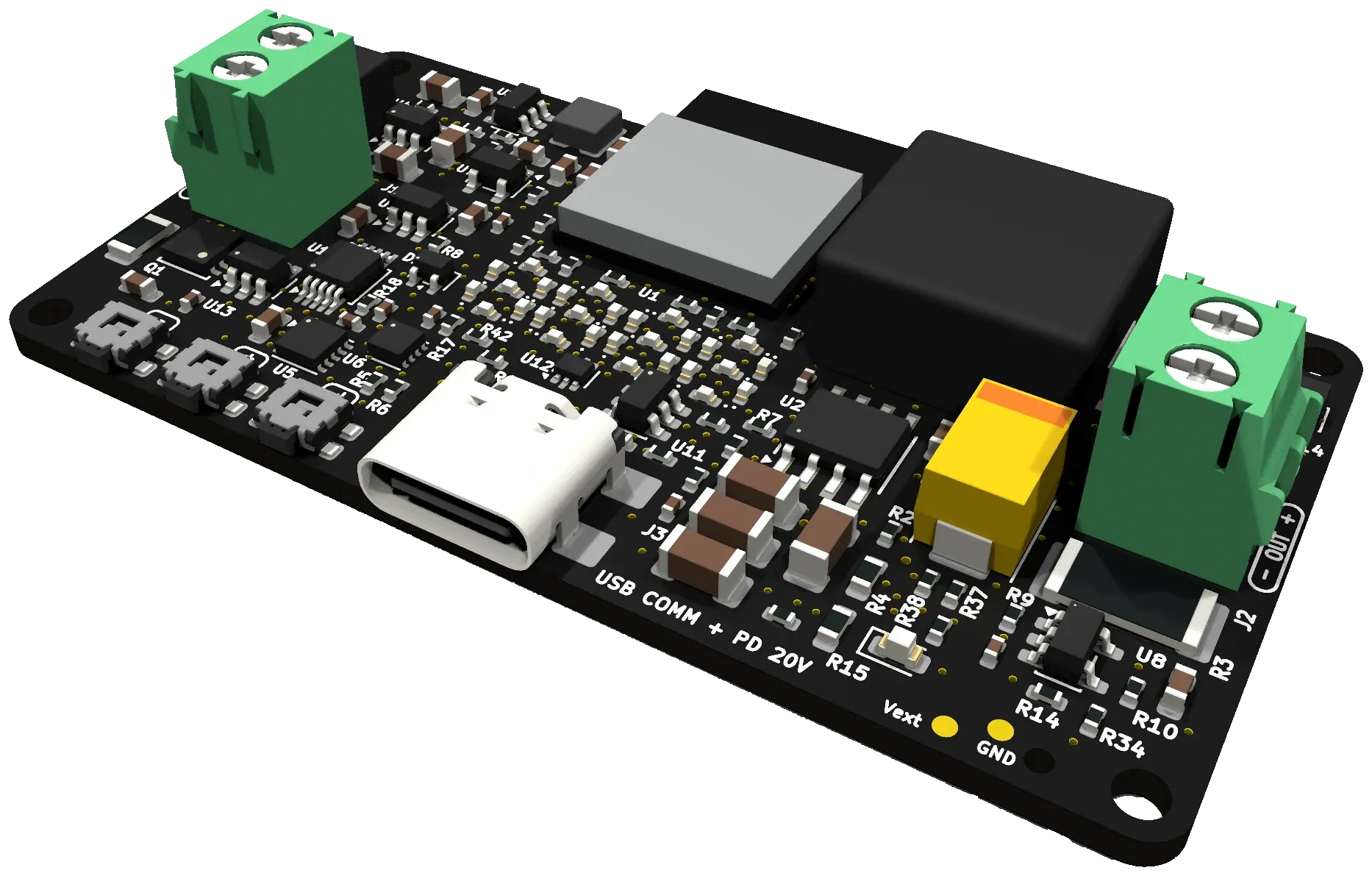 QuickVolt v2.2 board, angled view